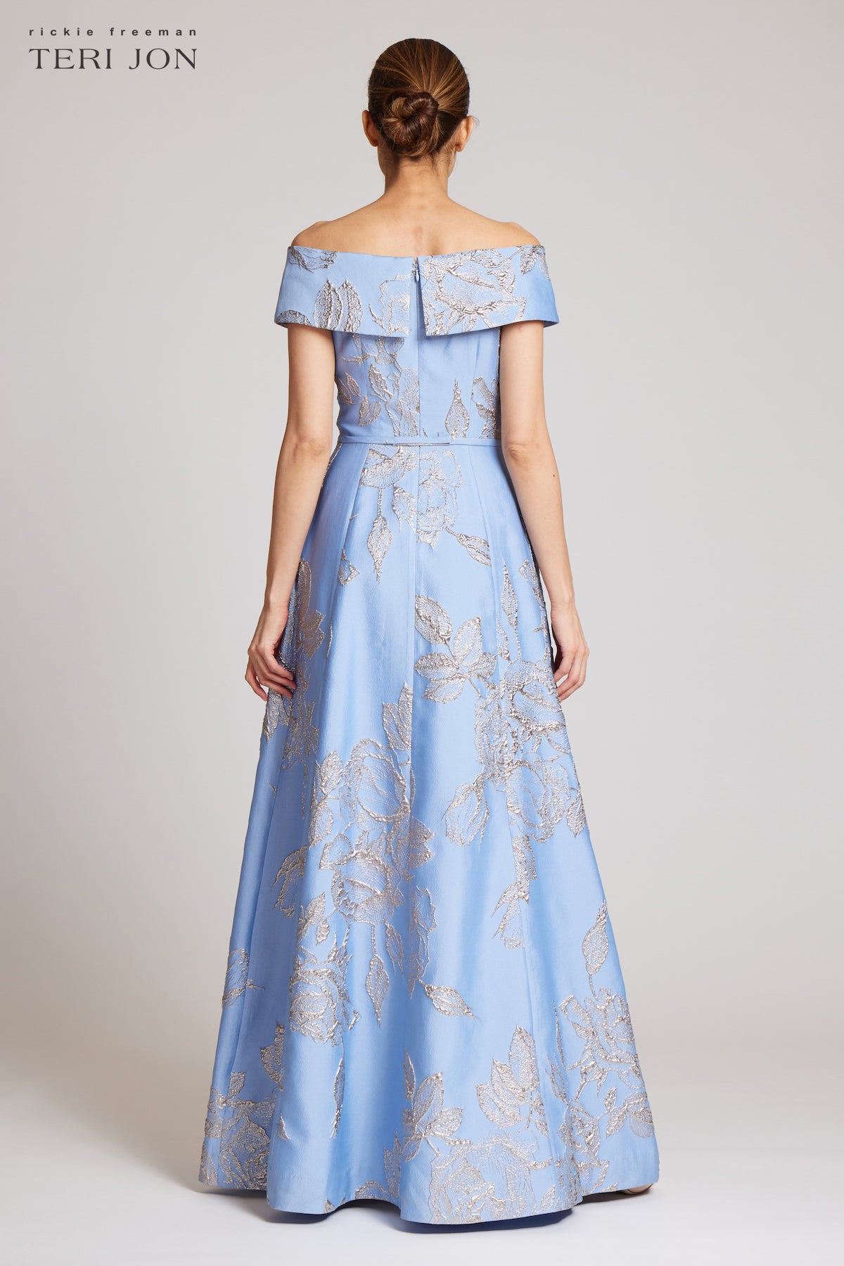 A-Line Tulle Gold|Blue Long Prom Dress | Blue Formal Evening Dress